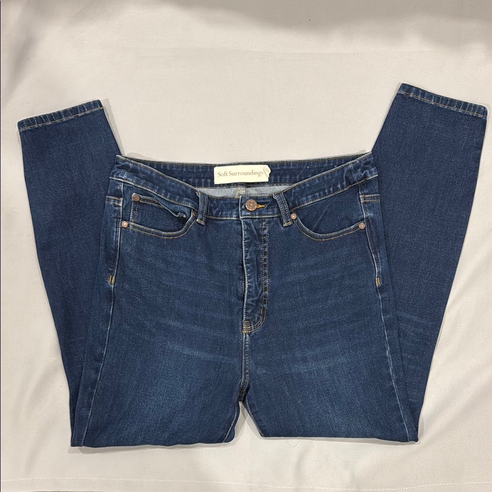 Soft Surroundings Women's Dark Blue Denim Jeans
